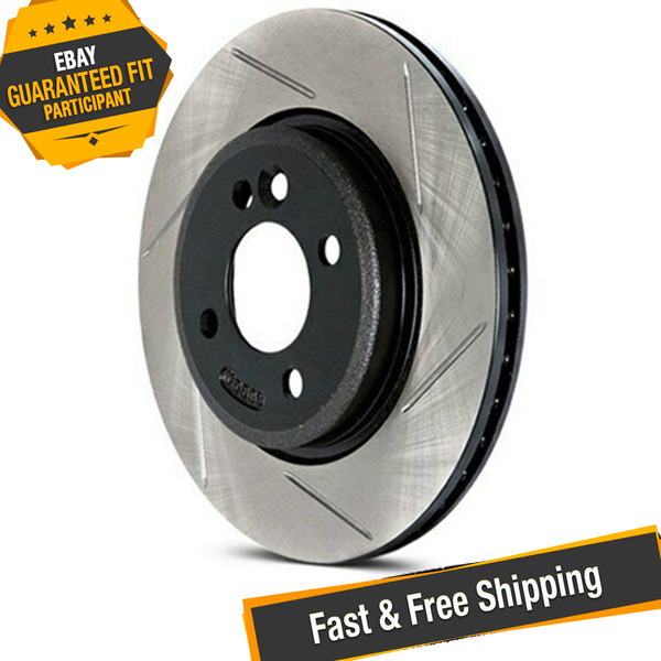 StopTech 126.61100SR Sport Slotted Front Brake Rotor for 2012-2018 Ford Focus