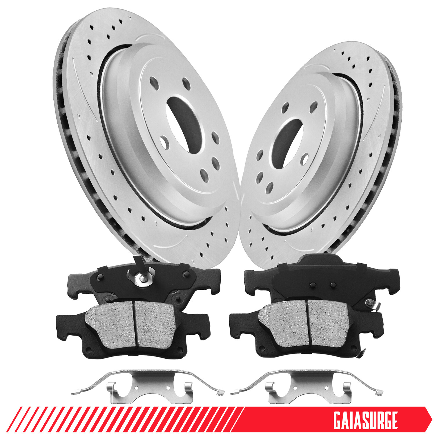 Rear Disc Brake Rotors + Brake Pads for 2011 – 2023 Dodge Durango Citadel SXT