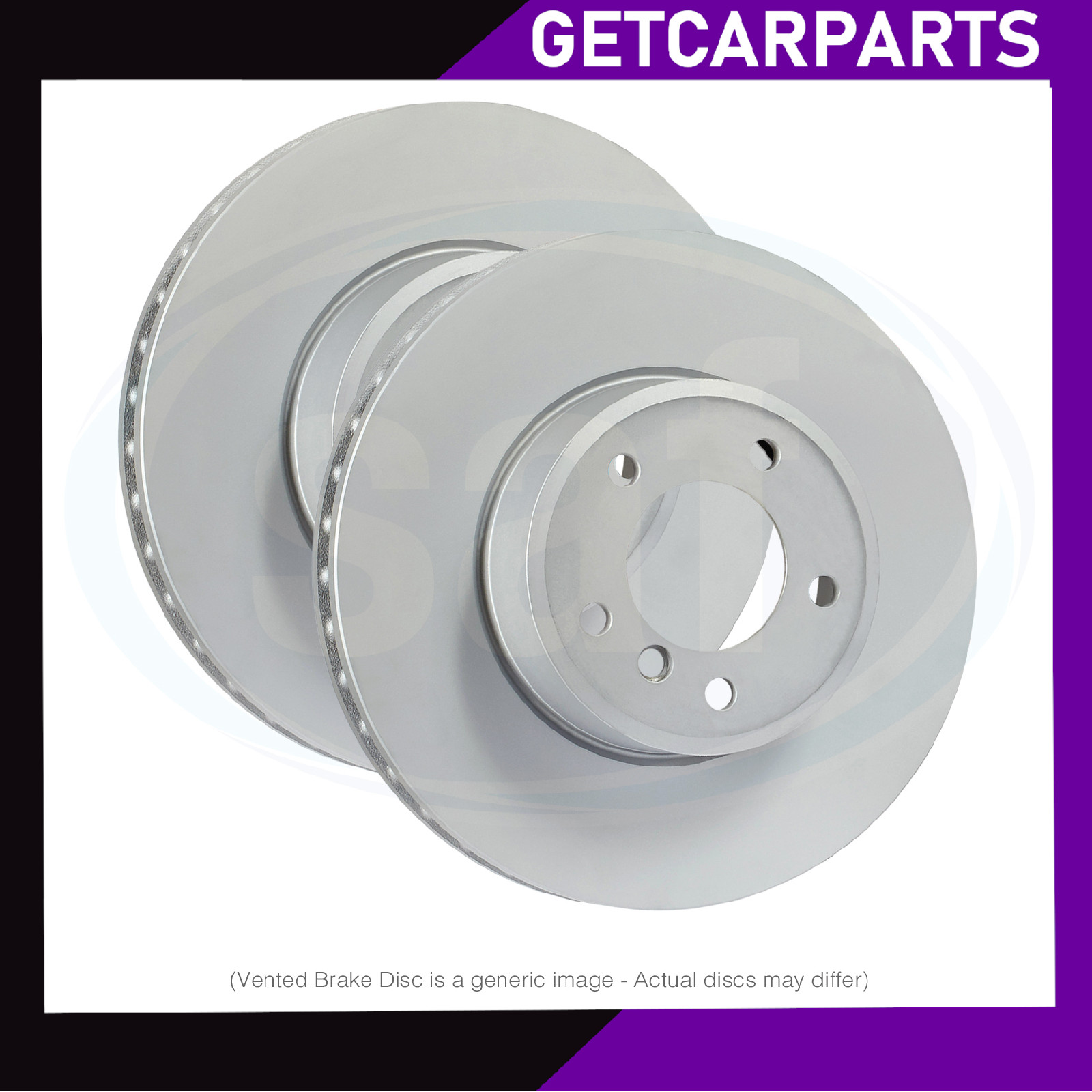 Front Vented Brake Discs Pair 258mm Fits Ford Focus Saloon 1998-2009 1.4-2.0