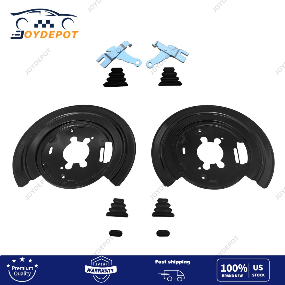 New For Dodge 2002-2007 Ram 1500 Brake Backing Plates & Parking Brake Lever Kit