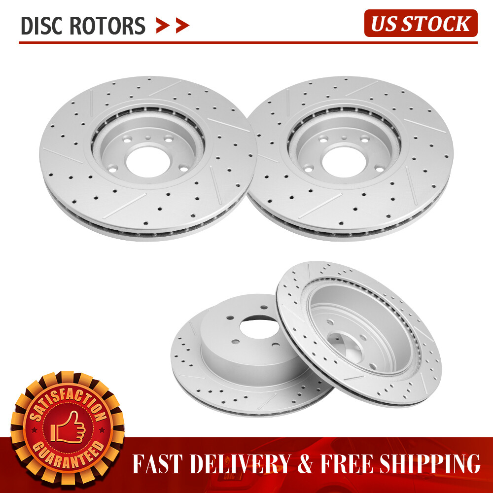 Front & Rear Drilled Brake Rotors For Nissan Murano INFINITI M37 QX70 M56 Q70L