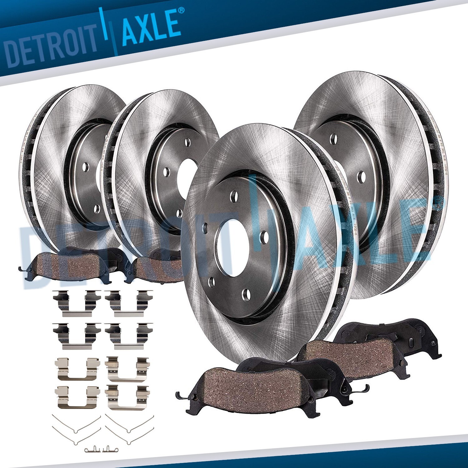 Front & Rear Disc Rotors + Brake Pads for 2008-2010 2011 2012 2013 Nissan Rogue