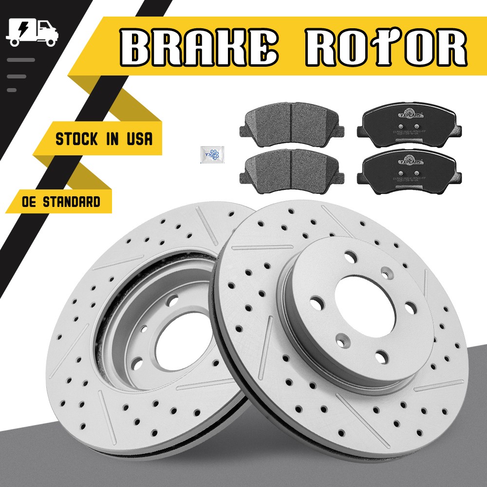 256mm Front Disc Brake Rotors Brake Pads For 2012 – 2017 Hyundai Accent Kia Rio