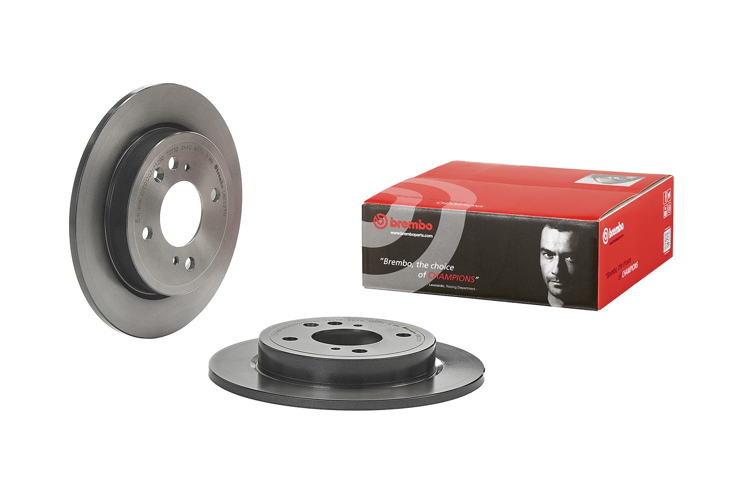 2x Brake Discs Pair Solid Rear 239mm 08.E527.11 Brembo Set 42510TZEJ00 Quality