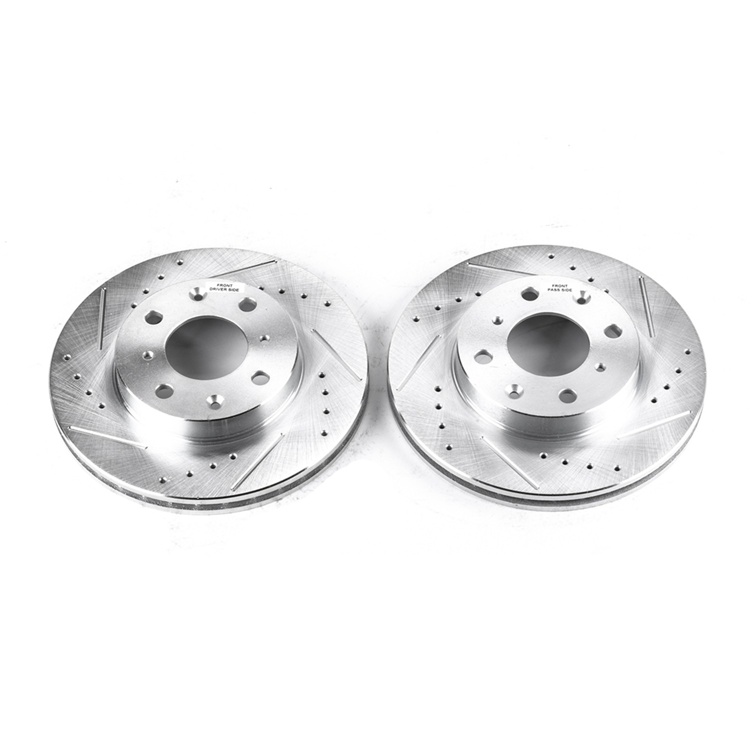 PowerStop Evolution Drilled Slotted Rotors Pair Front For Honda Civic
