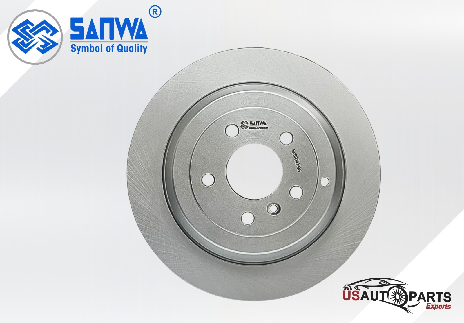 REAR BRAKE ROTOR SOLID & GEOMET COATED FOR MERCEDES-BENZ ML350 R500 R320 06-12