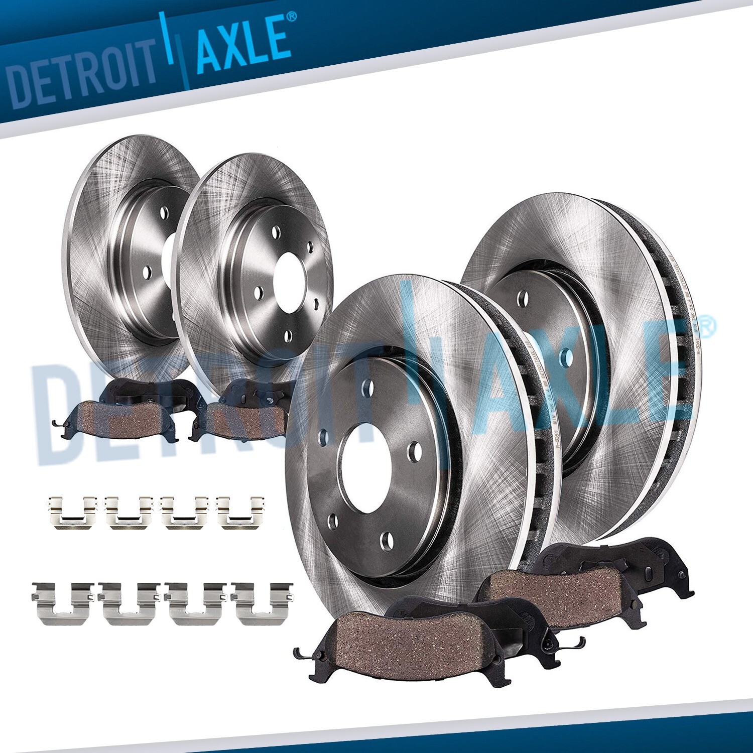 8pc Front Rear Brake Rotors Ceramic Brake Pads for 2017 – 2020 Hyundai Elantra