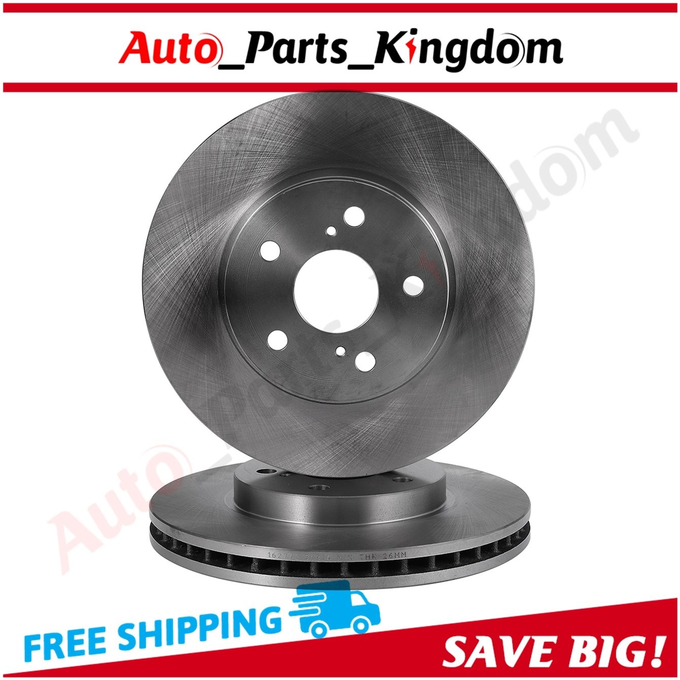 2 Pcs Front Brake Rotors For Toyota Camry Sienna Solara Avalon Lexus ES300 IS250