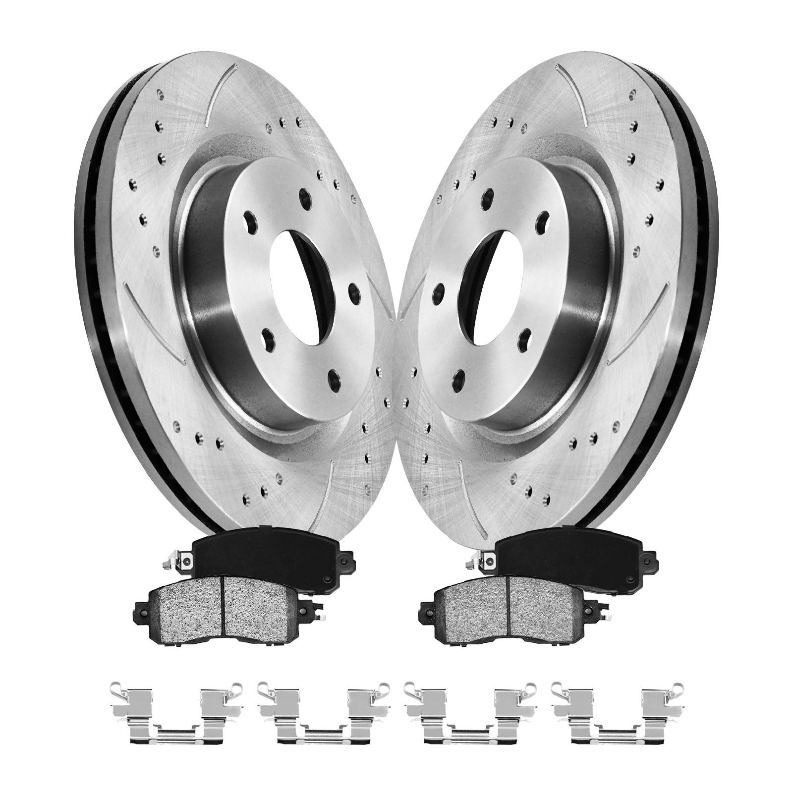 Front Disc Brake Rotors and Ceramic Brake Pads Kit for Nissan Altima 2013 – 2023
