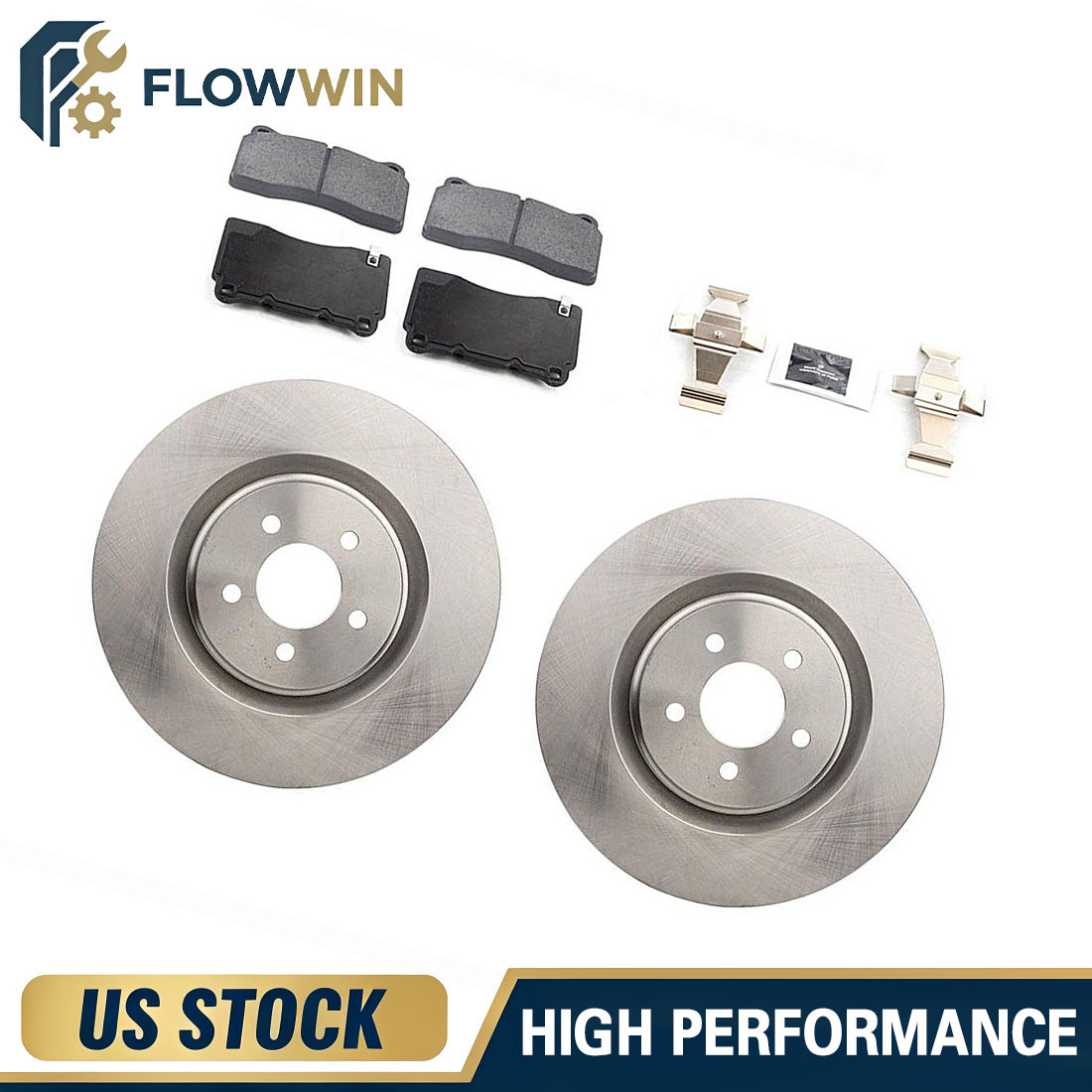 Front Brake Rotors Ceramic Brake Pads for Ford Mustang 5.0L 2011-2014