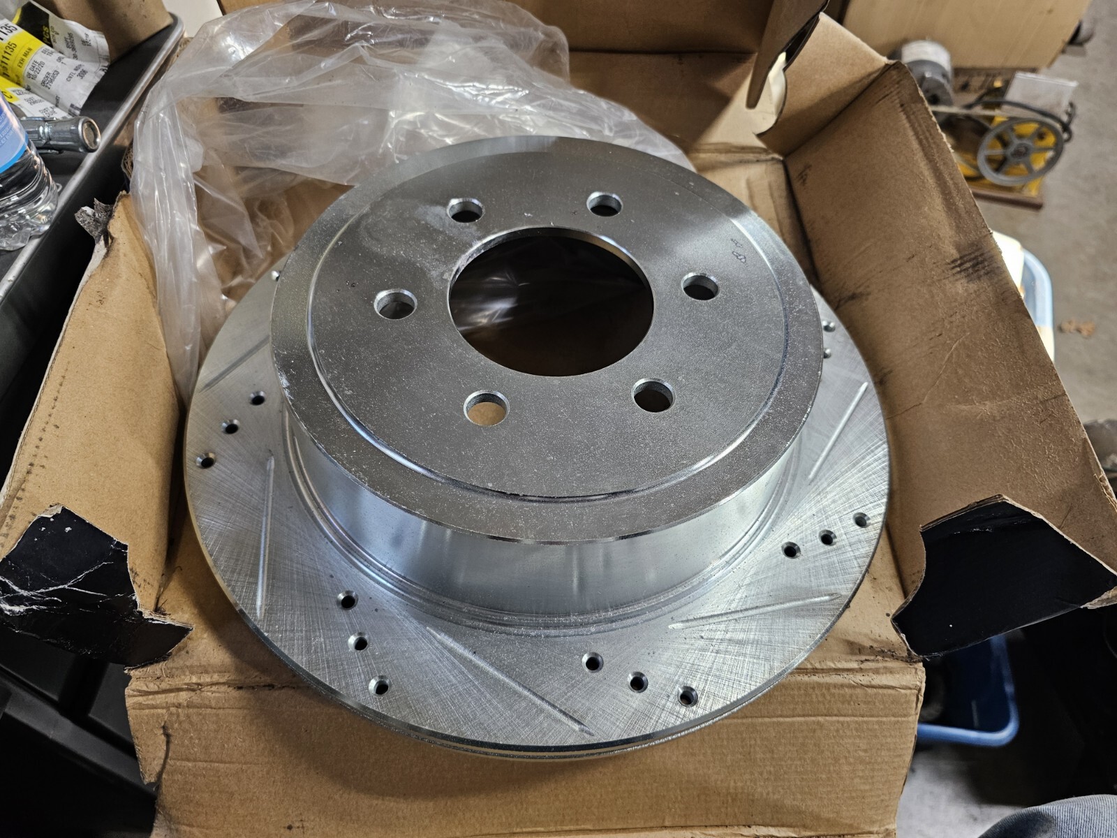 New 04-11 Ford F150 Drilled Slotted Disc Brake Rotor 4WD 633-54188R Right Rear