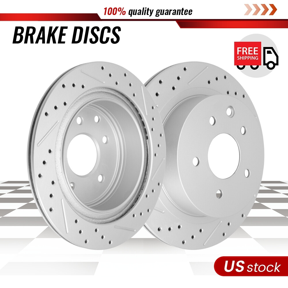 Rear Drilled Brake Rotors for Nissan Rogue Select 350Z Juke Leaf X-Trail G35