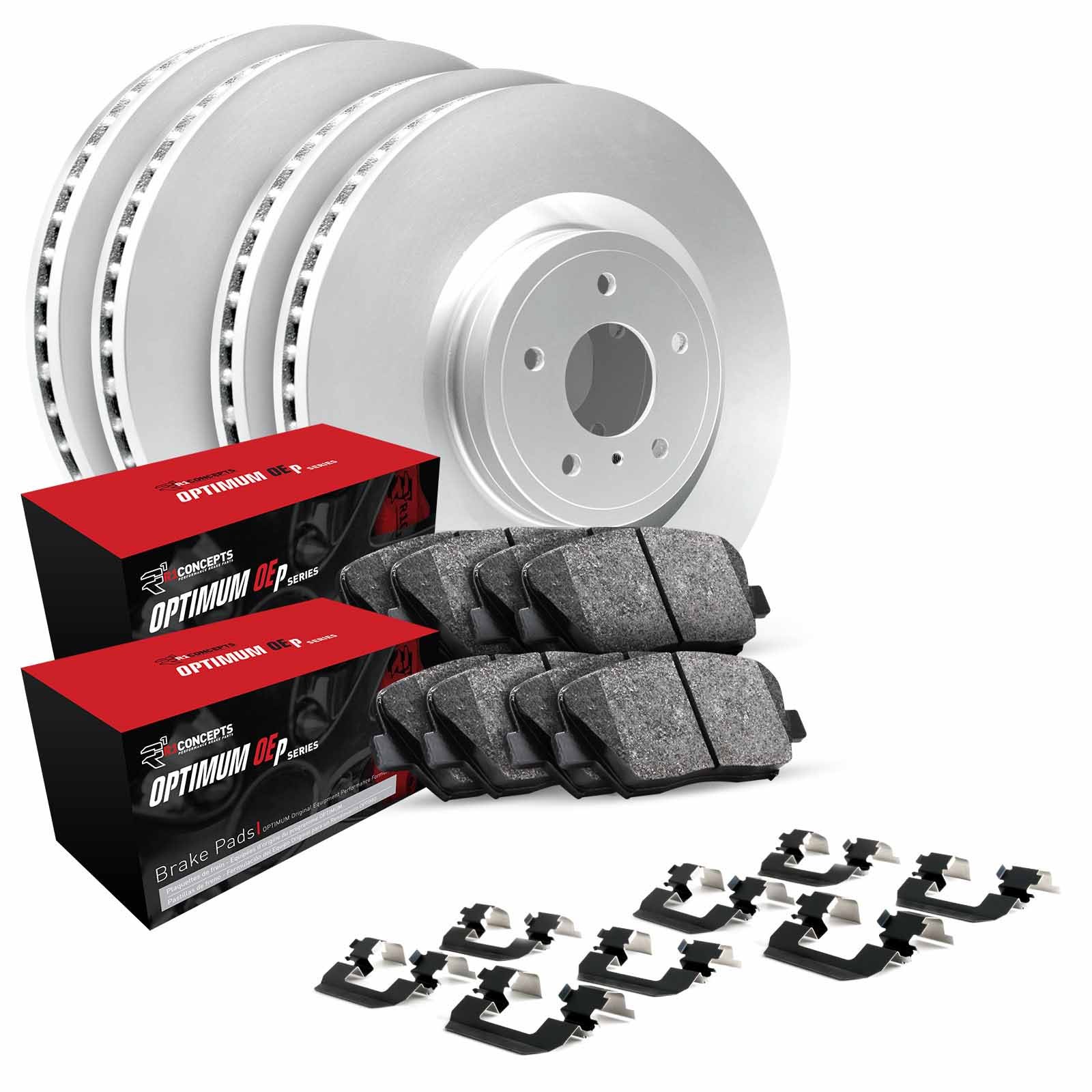 R1 Concepts Wduh2 76029 R1 Brake Rotors Carbon Coated W Optimum Oe Pads