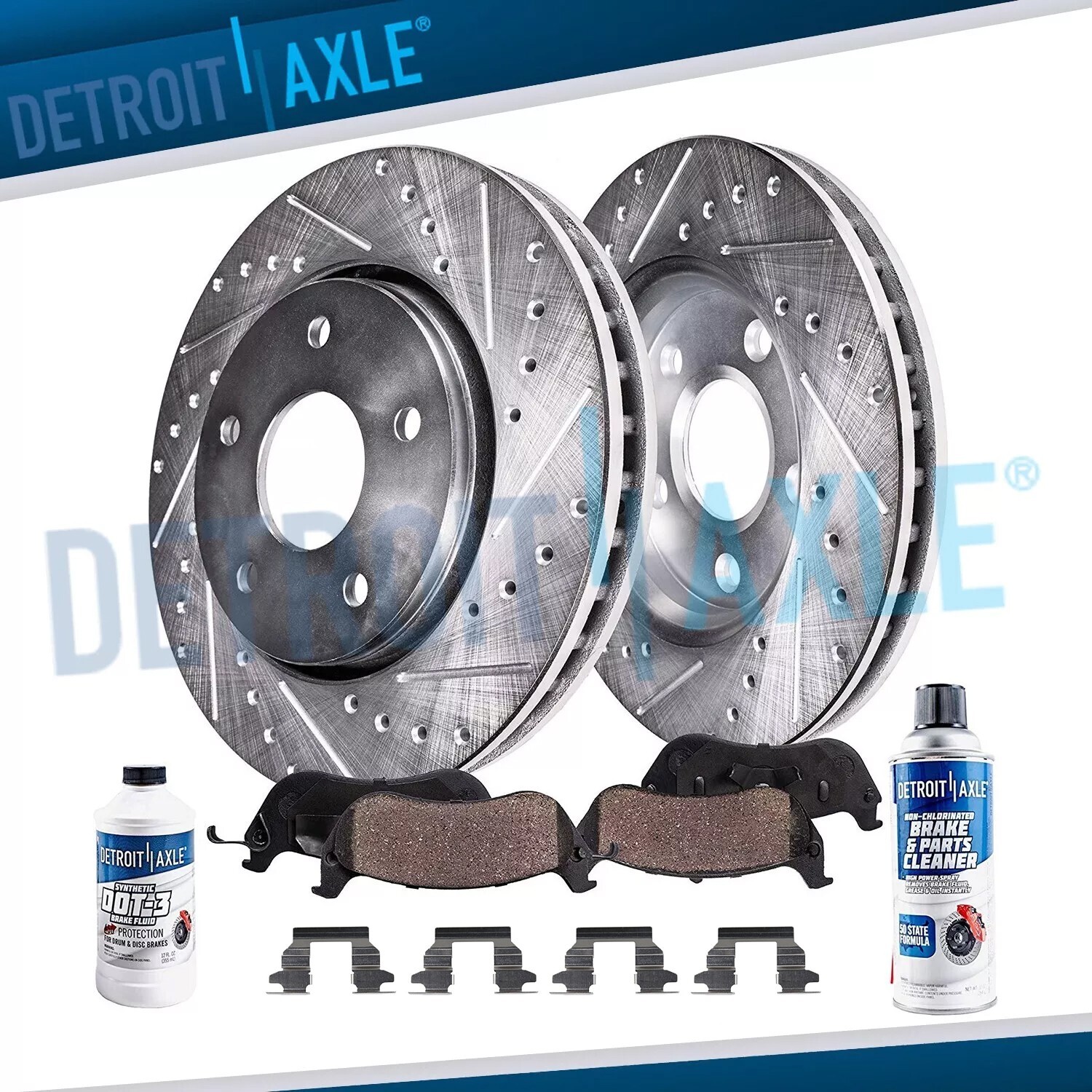 Rear Drilled Brake Rotors Ceramic Brake Pads Kit for INFINITI Q50 Q70 Q70L QX70