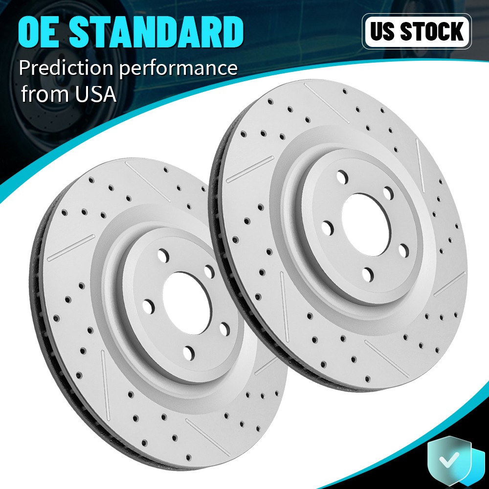 13.78 inch Rear Drilled Brake Rotors for 2020 2021 2022 2023-2025 Ford Explorer