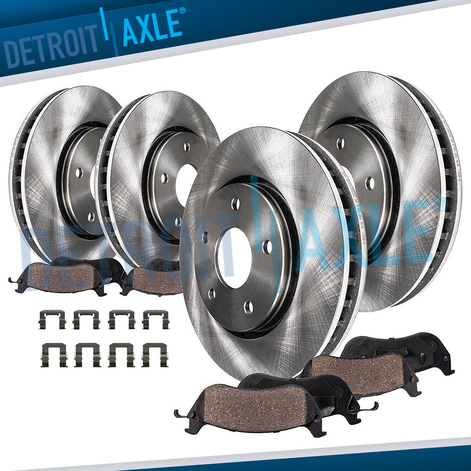 Front & Rear Disc Rotor Ceramic Brake Pad for Equinox Pontiac Torrent Saturn Vue