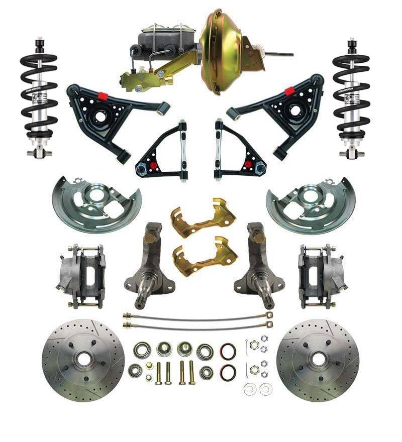 Front & Rear Disc Brake Conversion Kit W Tubular Control Arms & Fr Coil Over