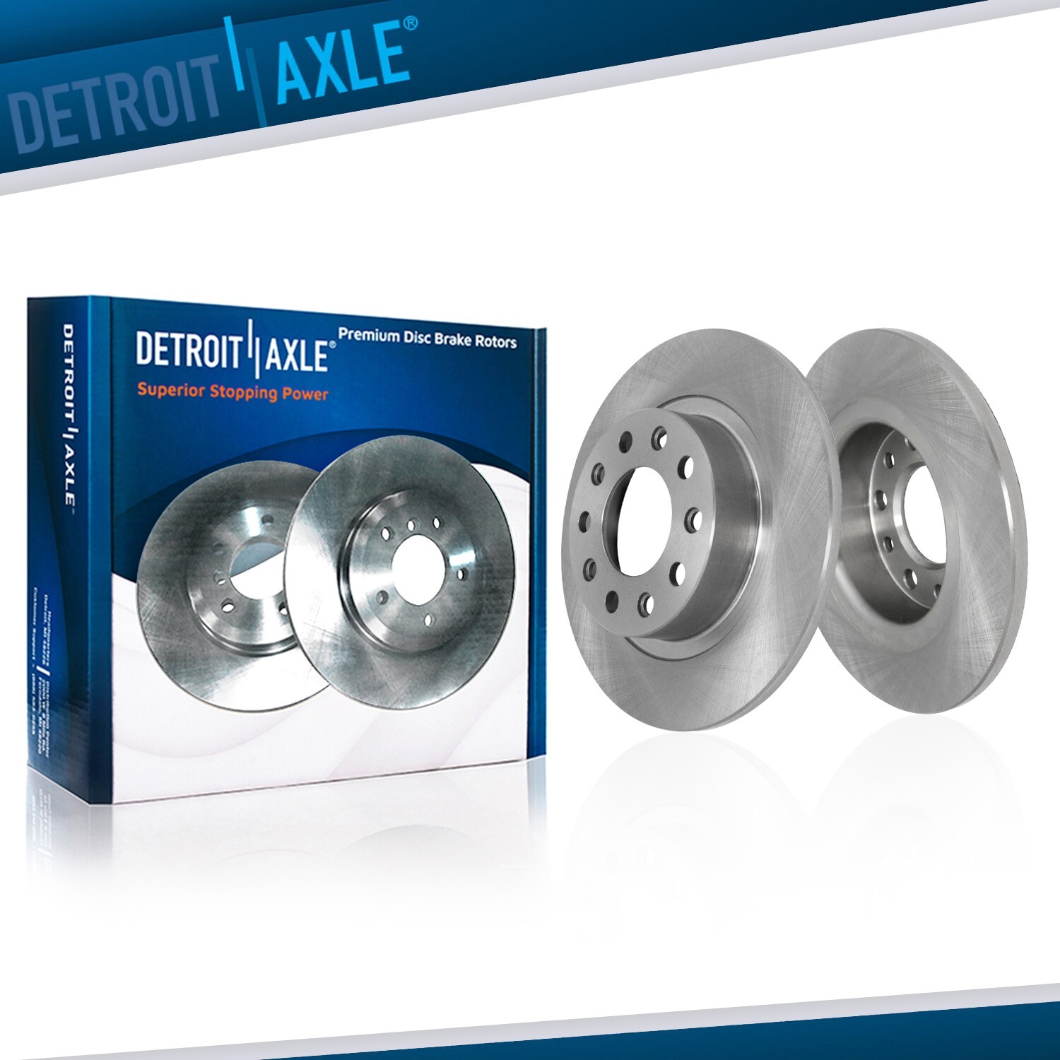 264mm Pair Rear Disc Brake Rotors Replacement for 2013 2014 2015 2016 Dodge Dart
