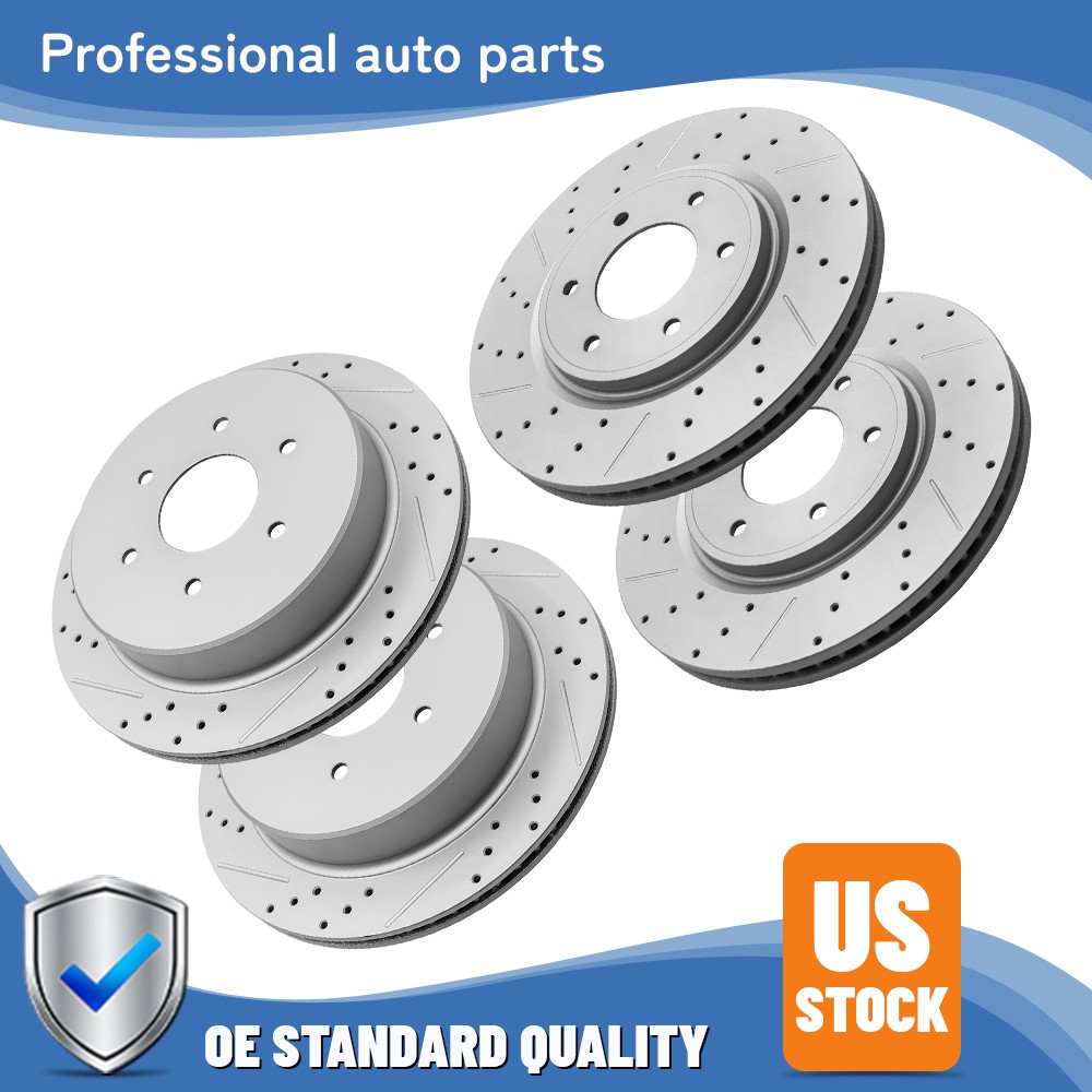 13.78″ Front + 13.58″ Rear Disc Brake Rotors Set For Nissan Titan 2017-2022 2023