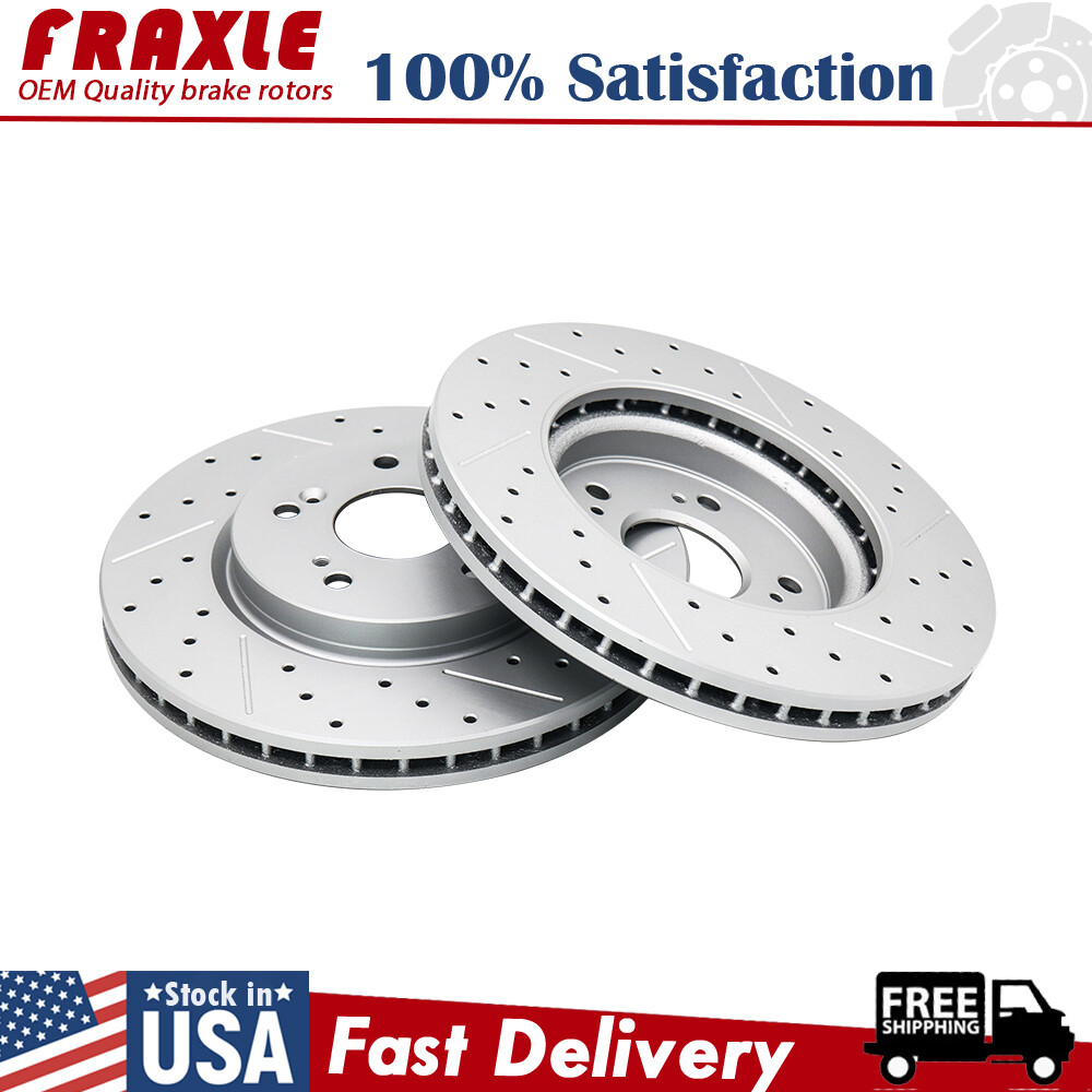 Front Drilled Brake Rotors for 2007 – 2016 Honda CR-V Accord Crosstour Acura RDX