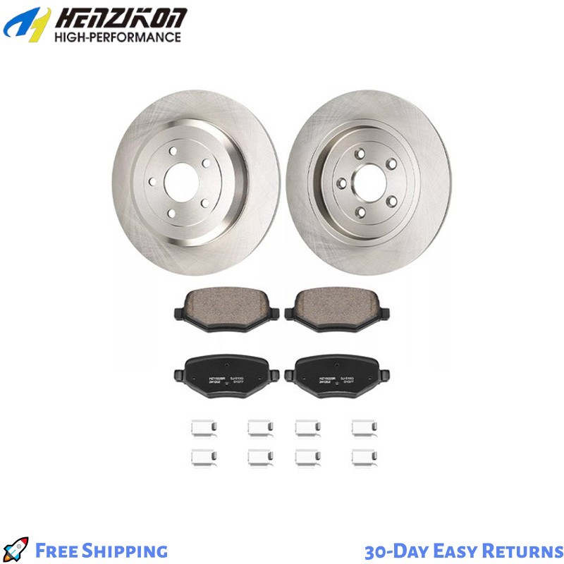 Rear Disc Brake Rotors Ceramic Pads For Ford Edge Explorer Flex Lincoln MKS MKT
