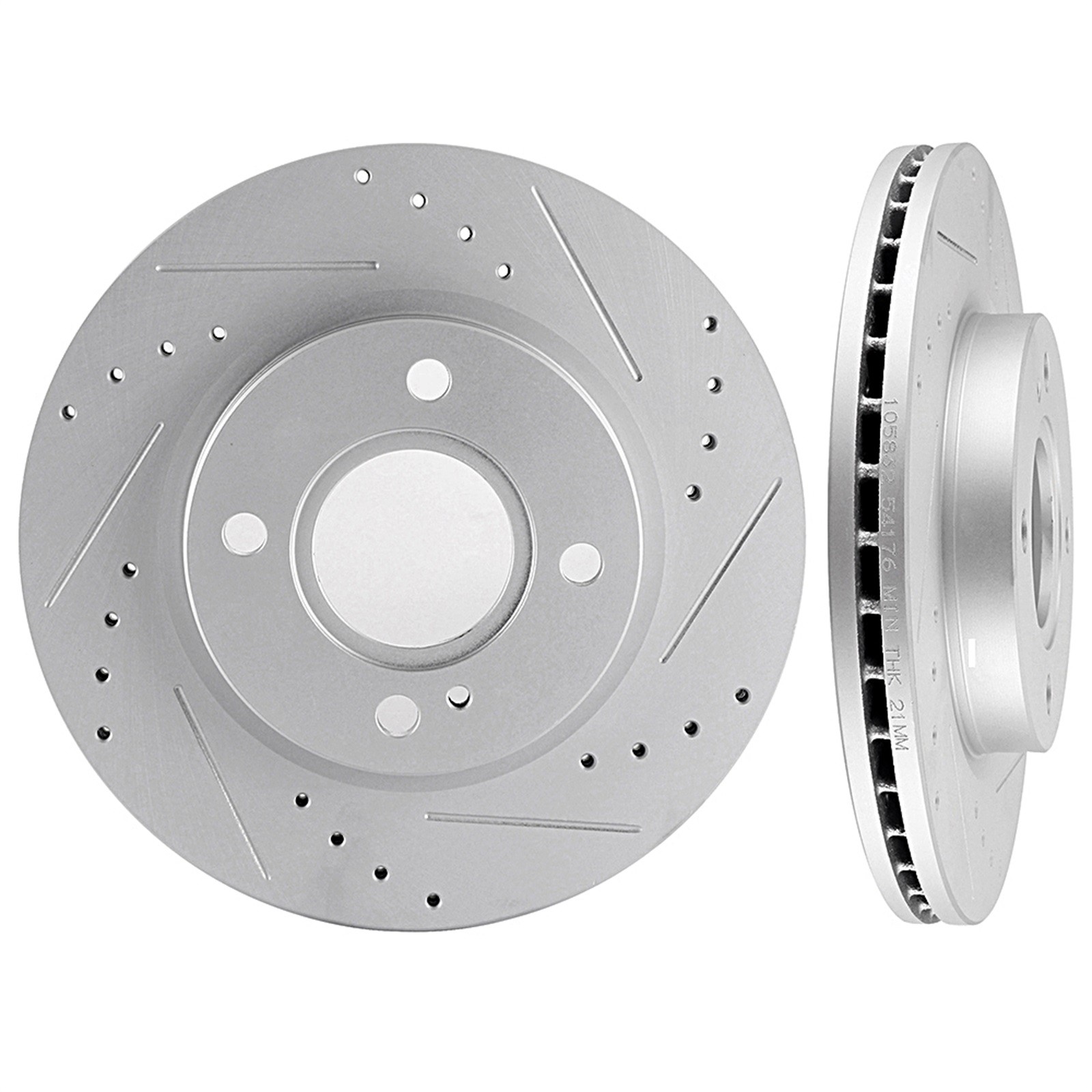 Front Drilled & Slotted Brake Discs Rotors For Ford Fiesta 11 – 13 G3000 Casting