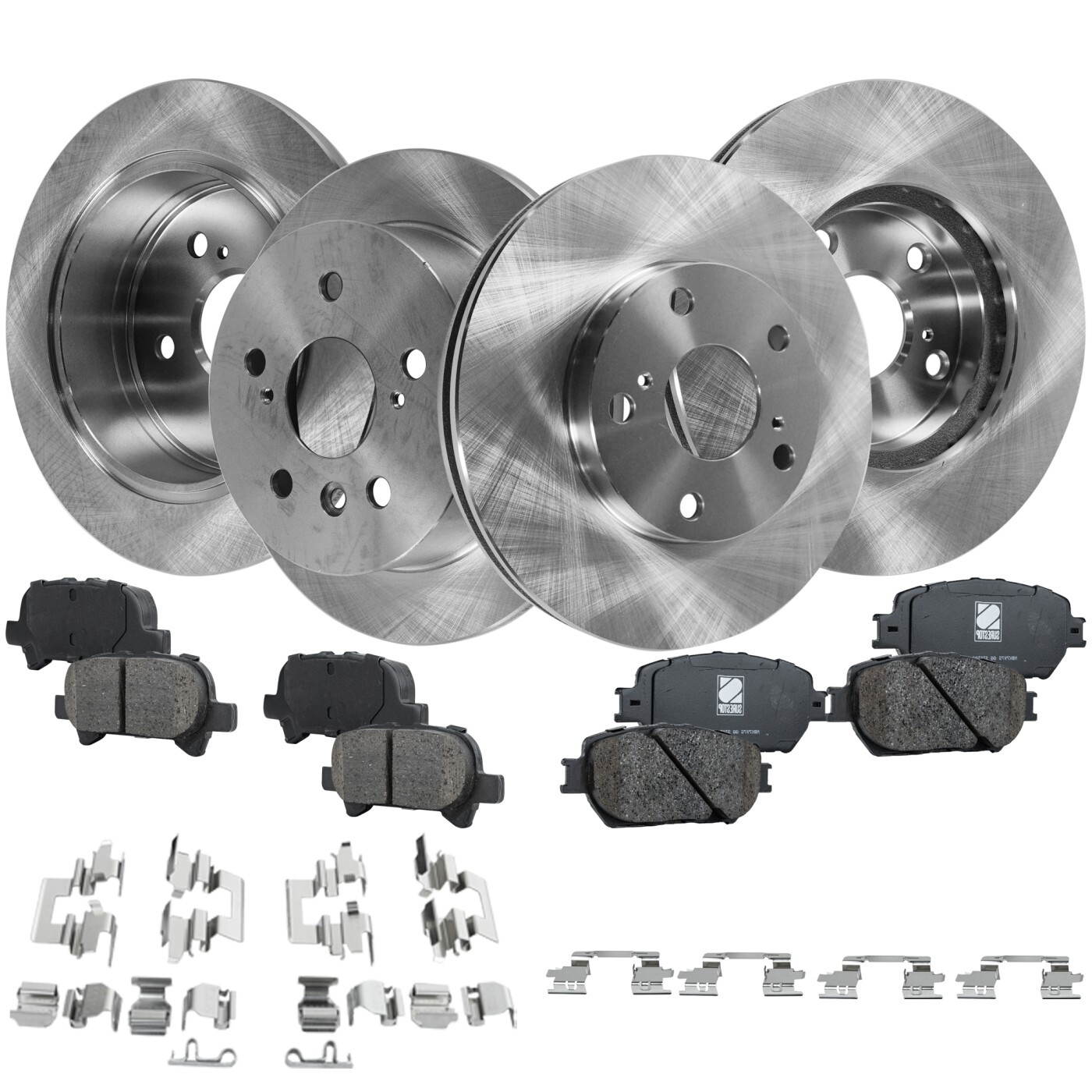 Brake Disc Rotor and Pad Kit For 2002-2006 Toyota Camry USA Built Ceramic Pads