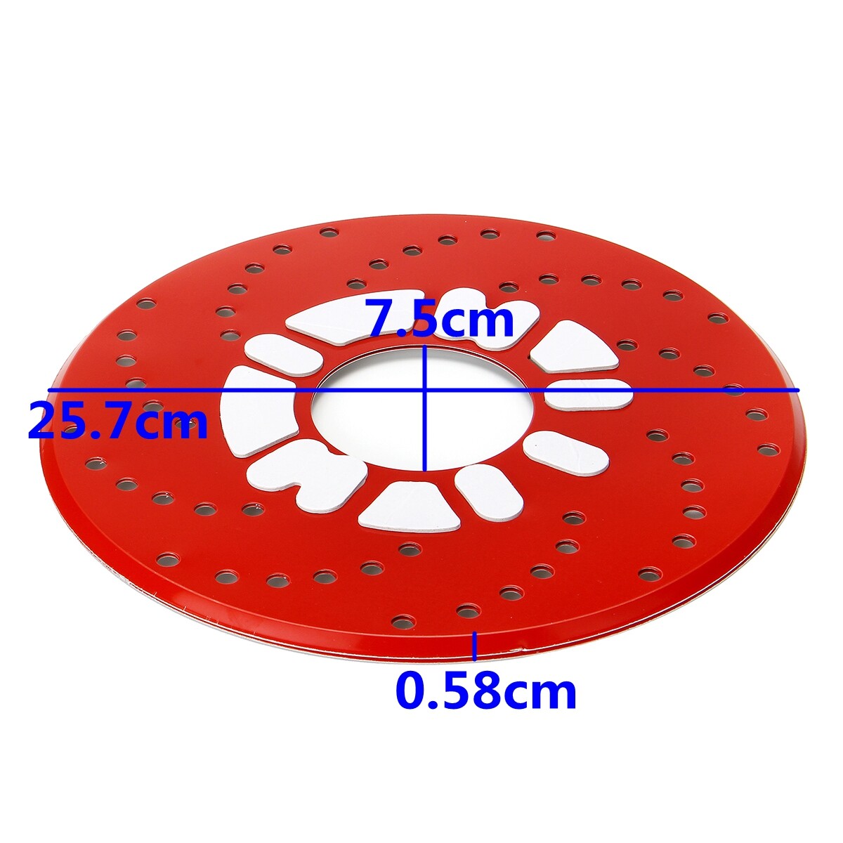 2X Red Aluminium Disc Brake Cover Car SUV Wheel Decorative Rotor Cross Drilled
