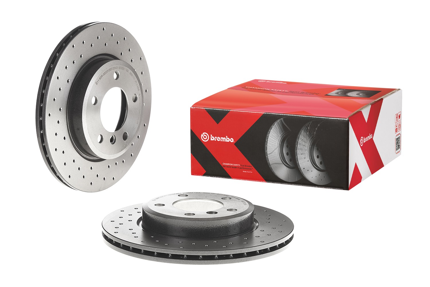 Brembo Xtra Front Drilled Brake Disc Rotor for BMW E36 E46 E85 325i 328i 325Ci Z