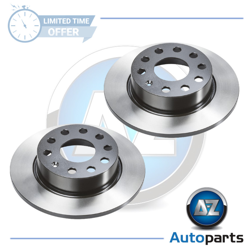 For VW – Golf MK5, MK6, Plus 2003-2016 Rear 253mm Solid Brake Discs