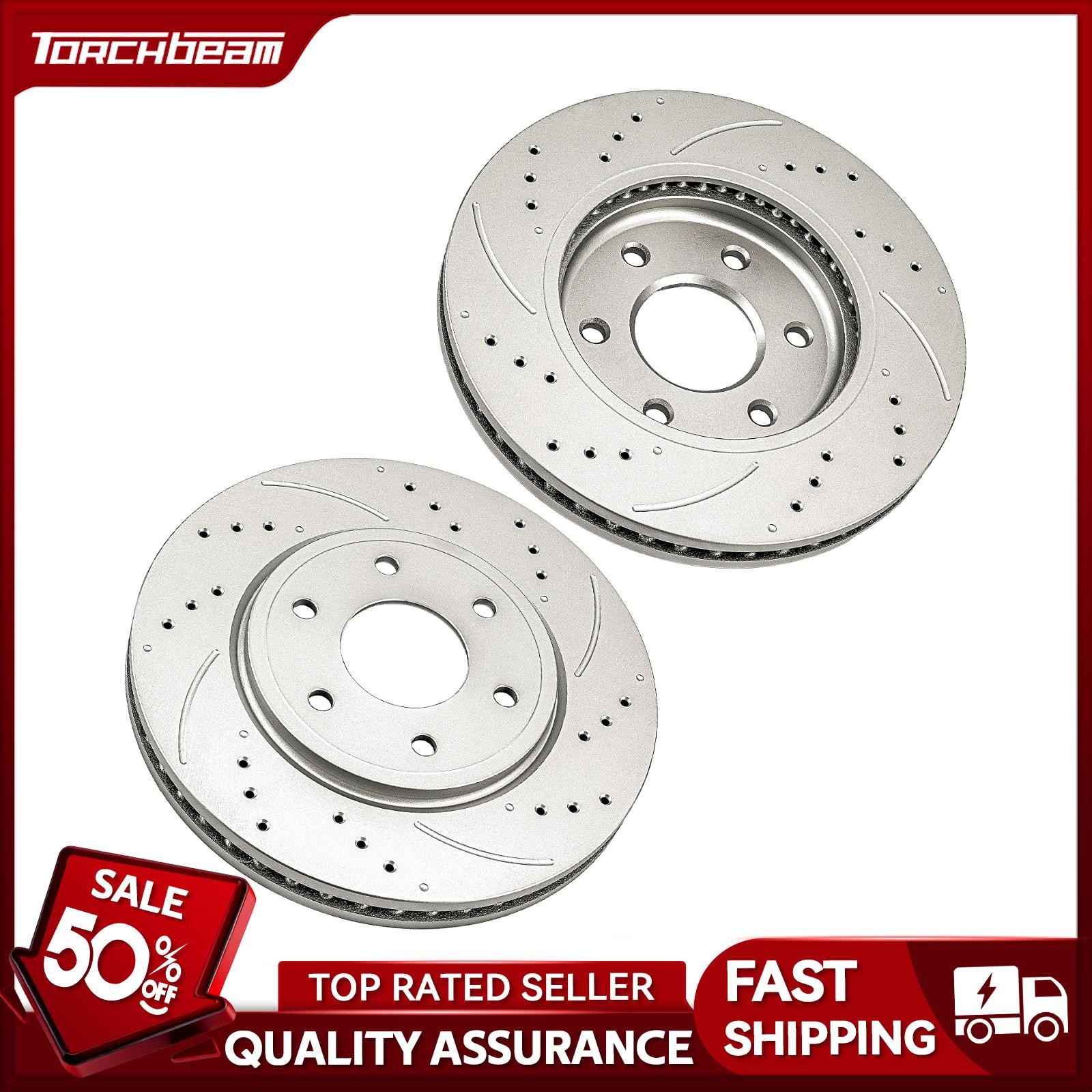 2x Front Drilled Slotted Brake Rotors For 2005-2019 Nissan Frontier 2.5L 980369