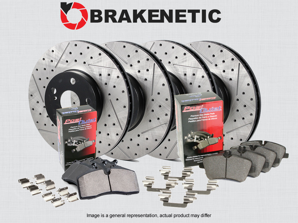F&R BRAKENETIC Premium Drill Slot Brake Rotors + Ceramic Pads 56.40092.14