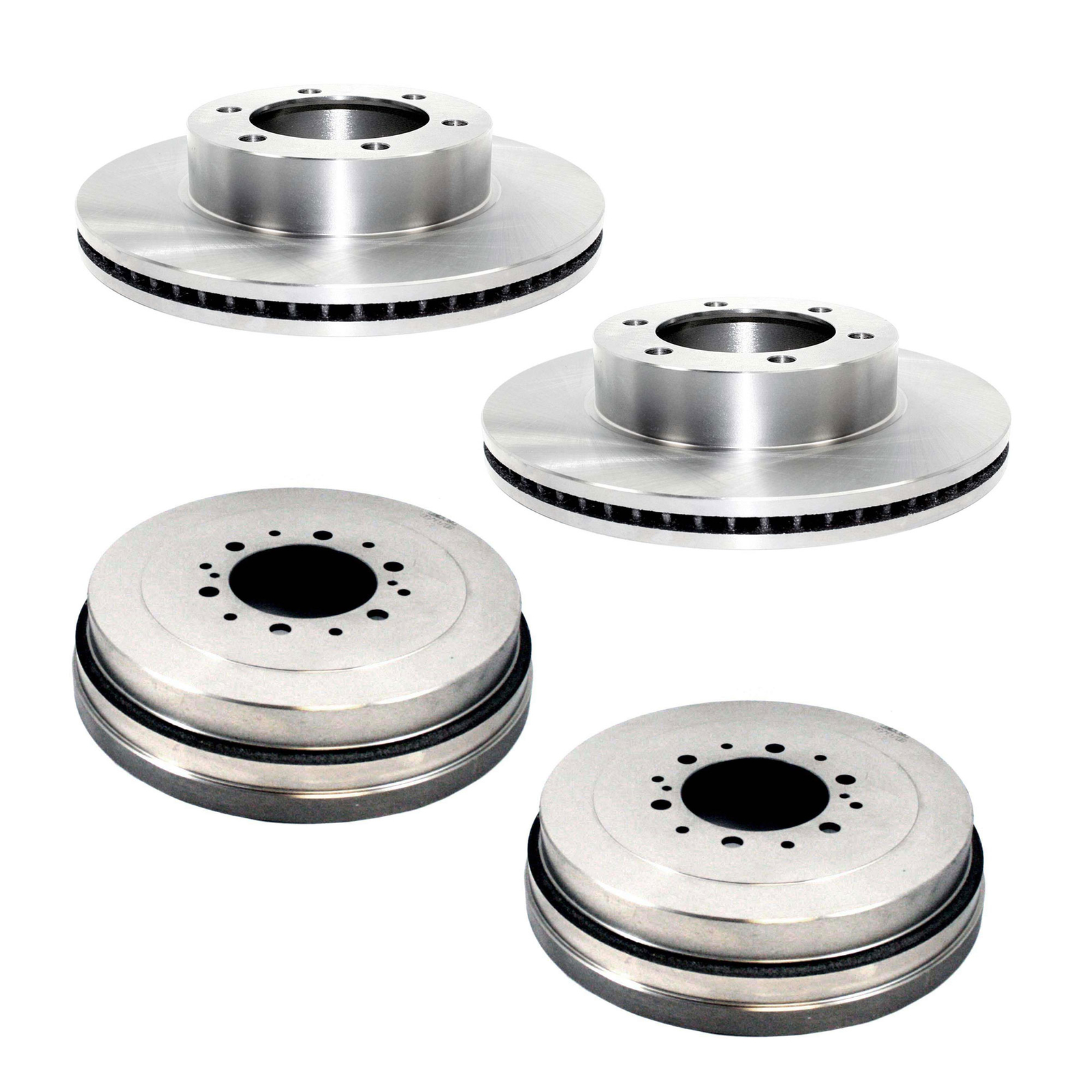 Front Brake Rotors & Rear Brake Drums Kit 4 PCS for 03-06 Toyota Tundra w/6 Lugs