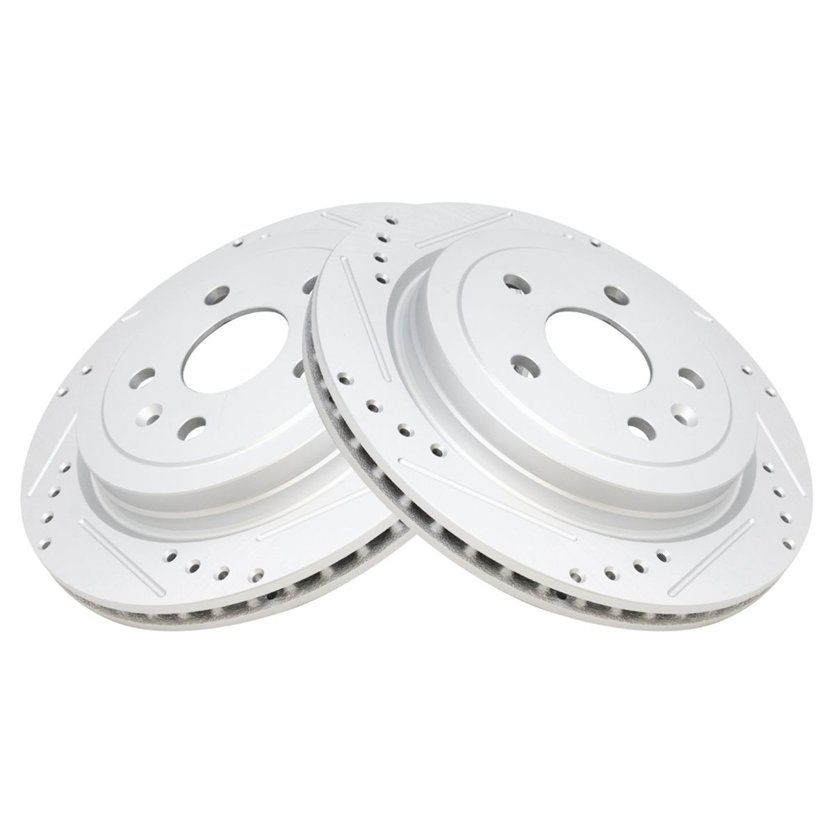 Performance Brake Rotor Drilled Slotted Coated & Ceramic Pad Kit