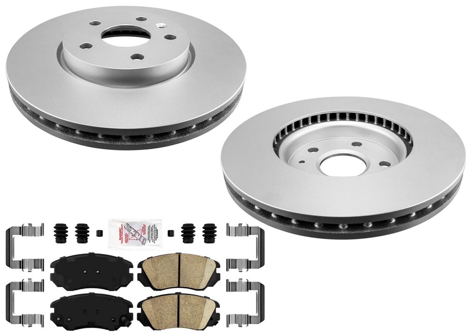 Front Rotors & Ceramic Brake Pads Fits Chevrolet Malibu 13-16 W/ 321MM Rotors