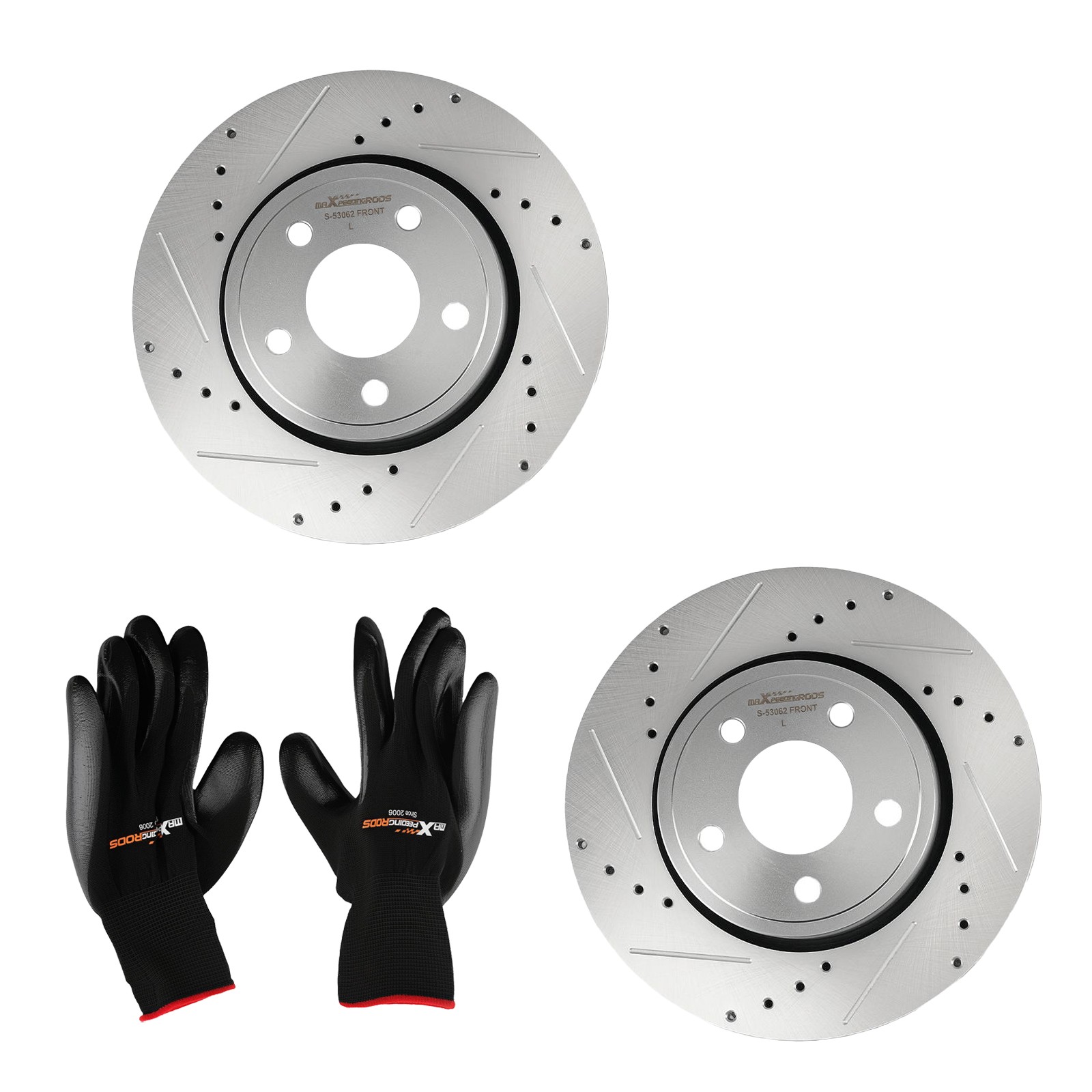 330mm Front Drilled Brake Rotors for Dodge Durango/Jeep Grand Cherokee S-53062