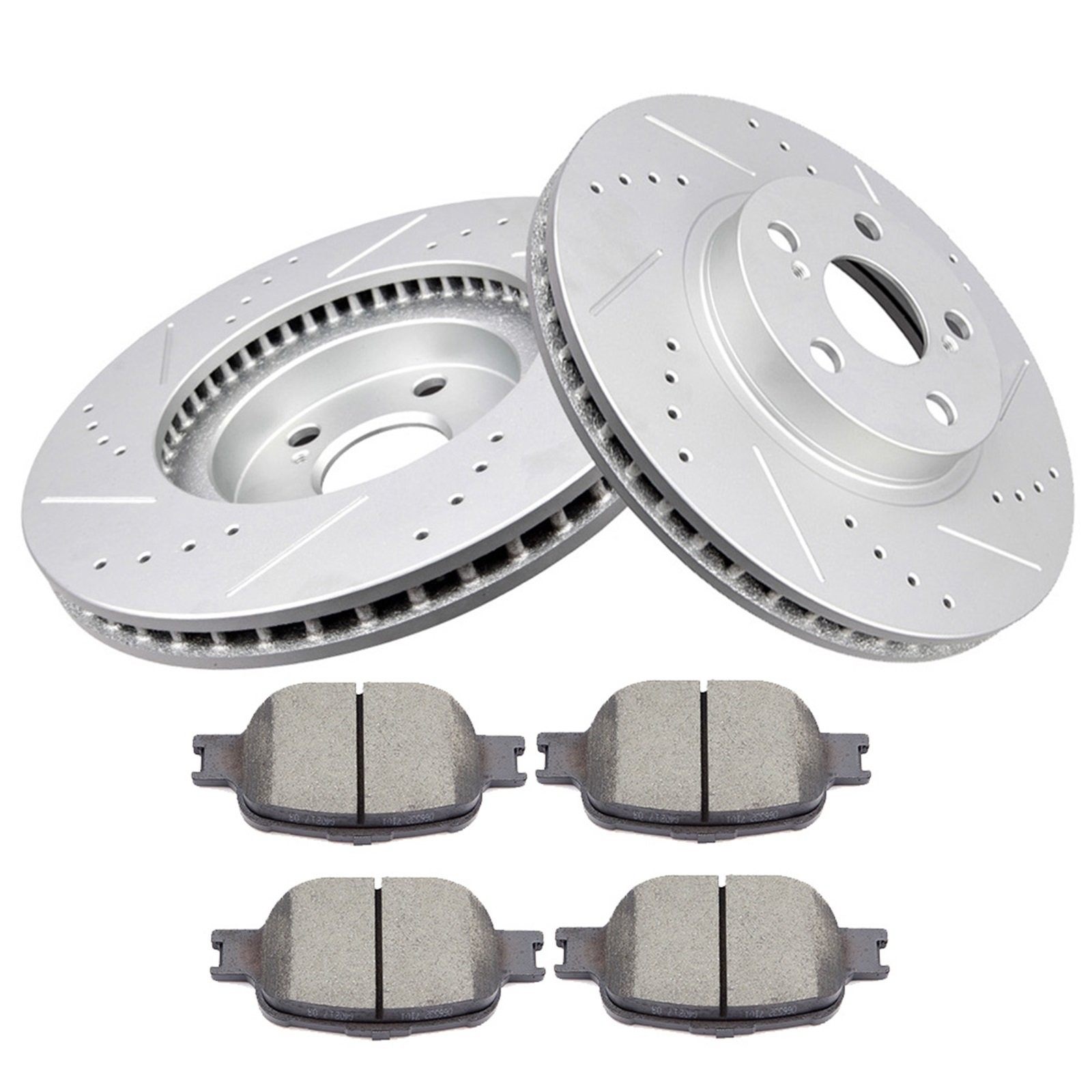 Front Drilled & Slotted Brake Rotors And Ceramic Pads For Toyota Celica GTS TC