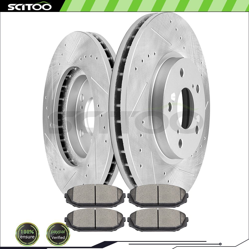 Front Brake Rotors And Ceramic Pads For Honda Odyssey Cargo Acura MDX 1999-2004