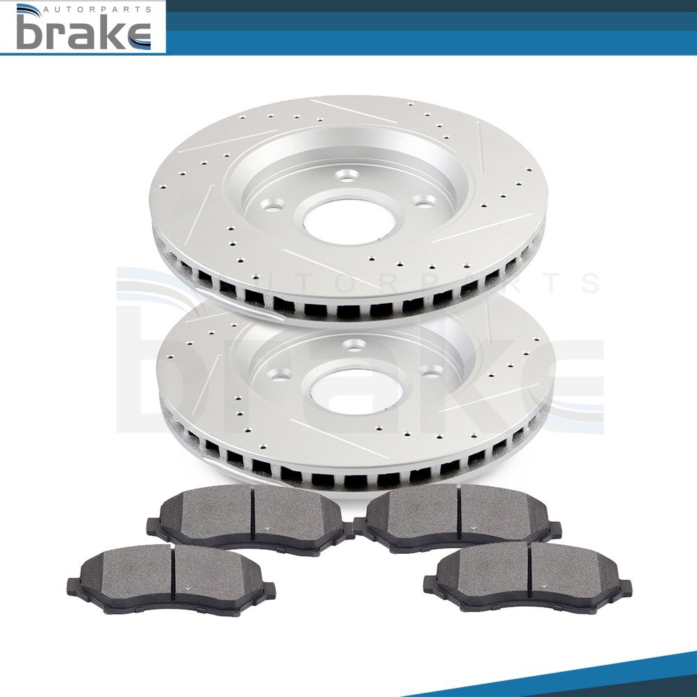 Front Discs Brake Rotors Ceramic Pads Fits 2012-2015 Dodge Ram C/V 09-13 Journey