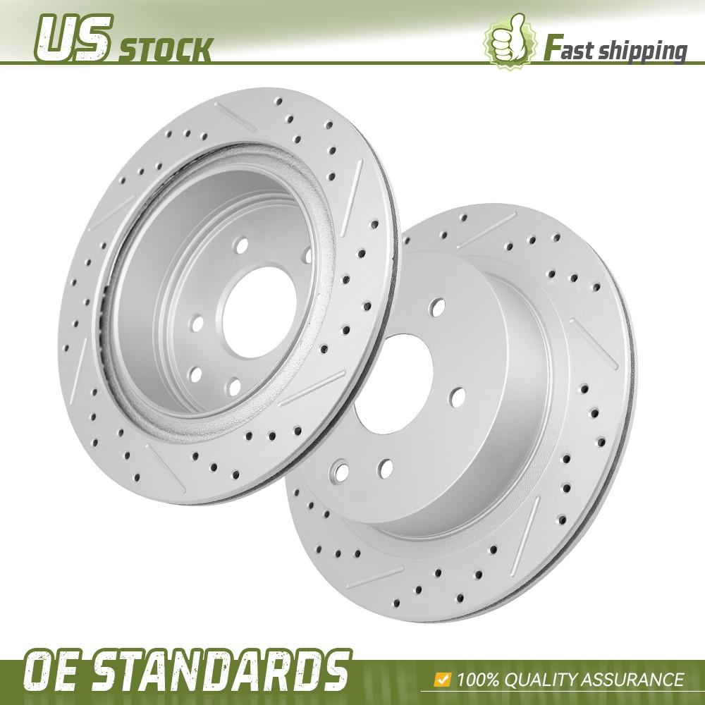 292mm Rear Drilled Disc Brake Rotors Set for 2014 – 2022 Nissan Rogue Sport