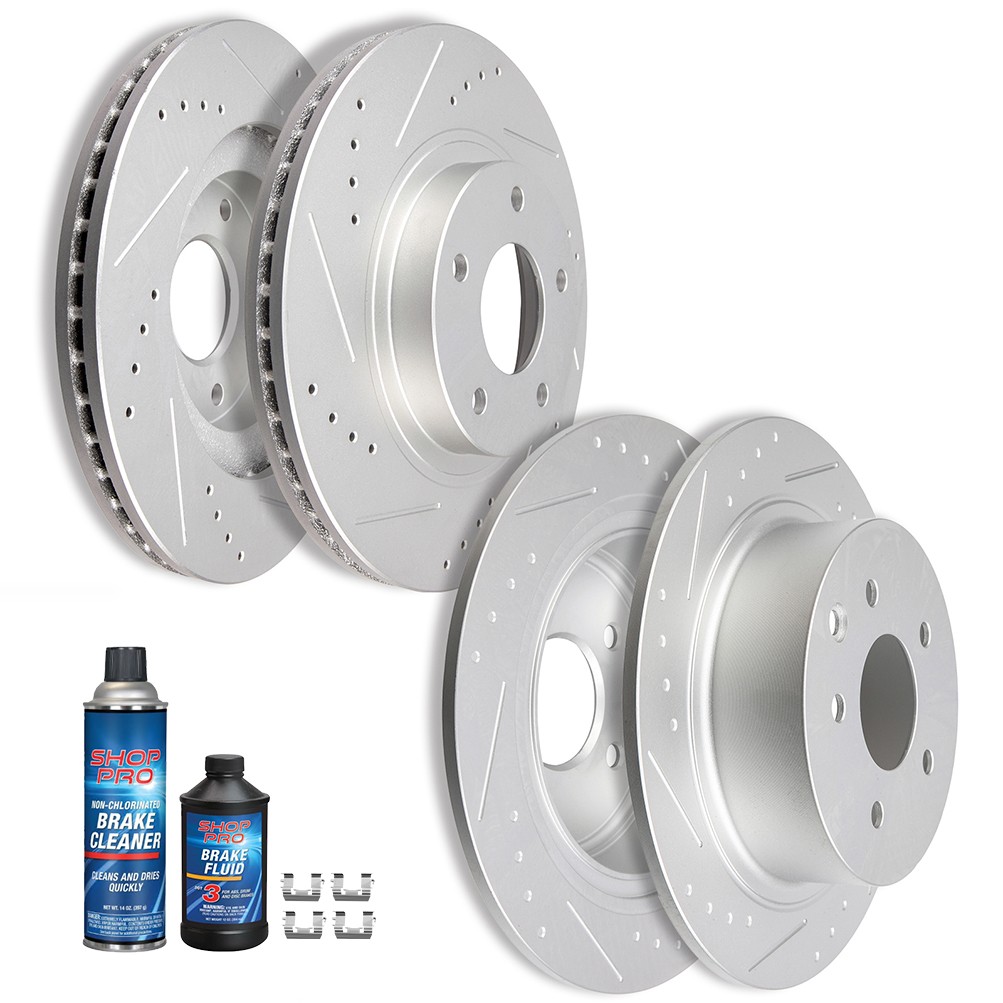 Brake Rotors Discs For 2002 2003 2004-2006 Altima Front and Rear Drilled Slotted