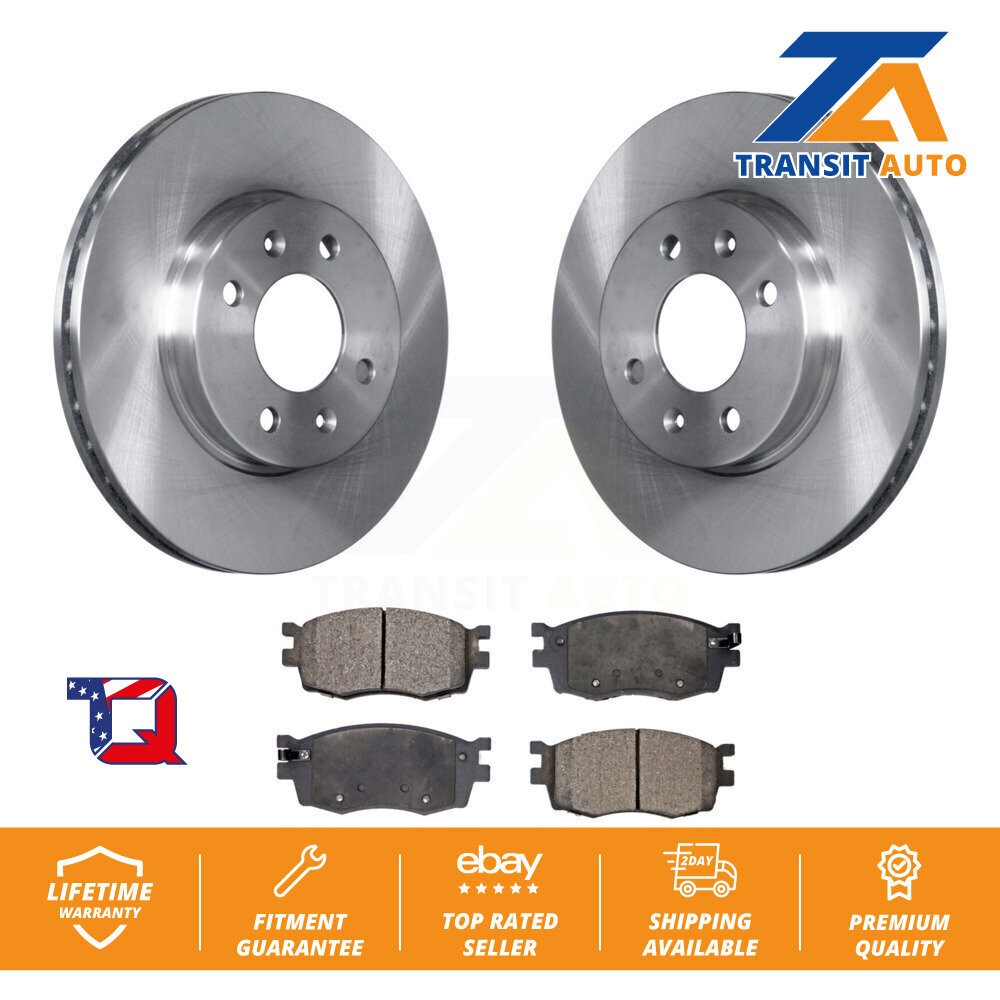 Front Disc Brake Rotors And Ceramic Pads Kit For Hyundai Accent Kia Rio Rio5