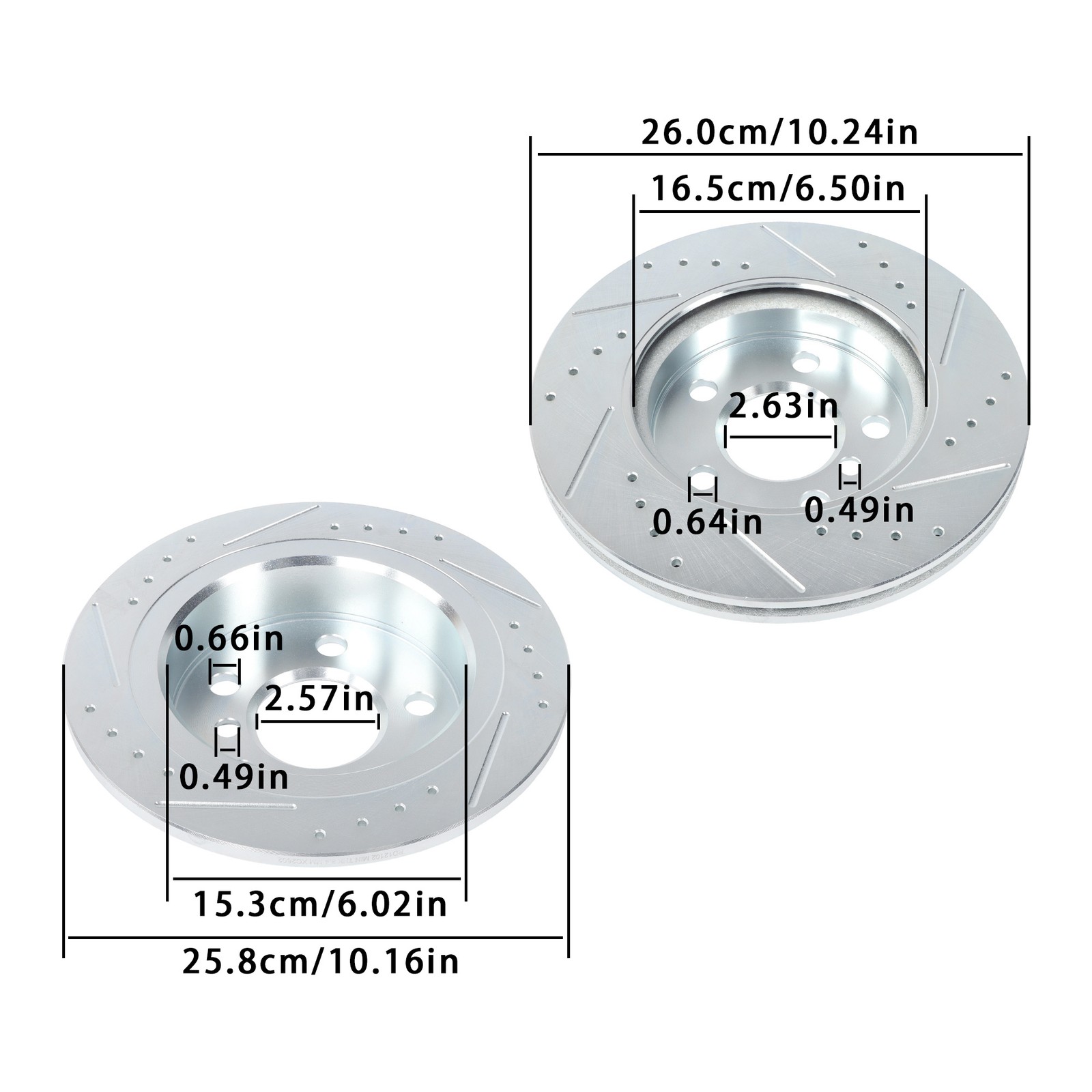 Labwork Drilled Brake Rotor & Brake Pads For Mini Cooper F56/F57 15-16 L3 1.5L