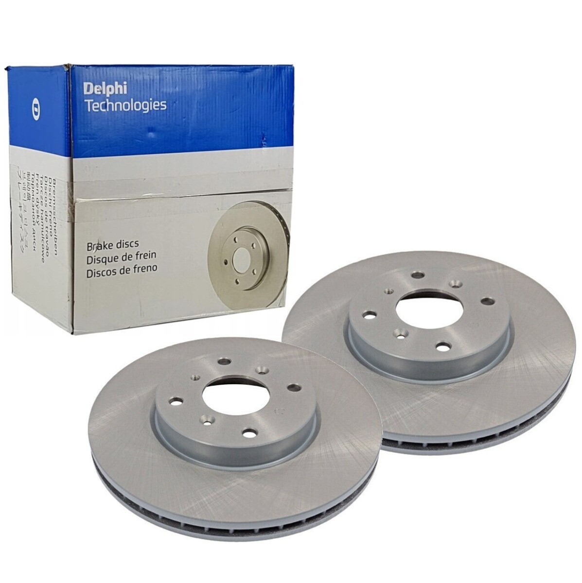 Delphi BG3404 Front Brake Disc Set 256mm Fits Vauxhall Astra G Van Zafira A