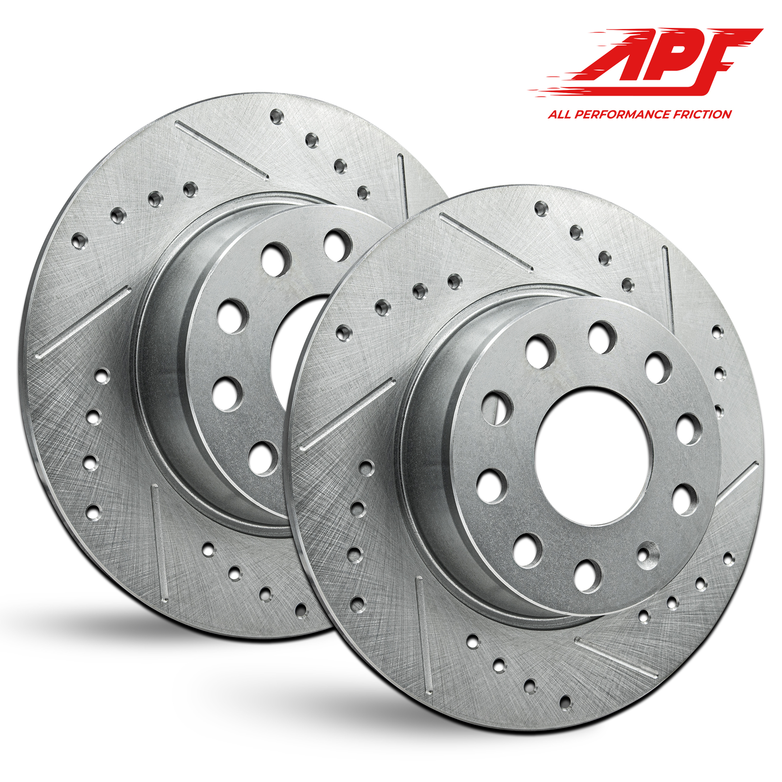 Front Zinc Drilled/Slot Brake Rotors for Volkswagen Jetta 2005-2020
