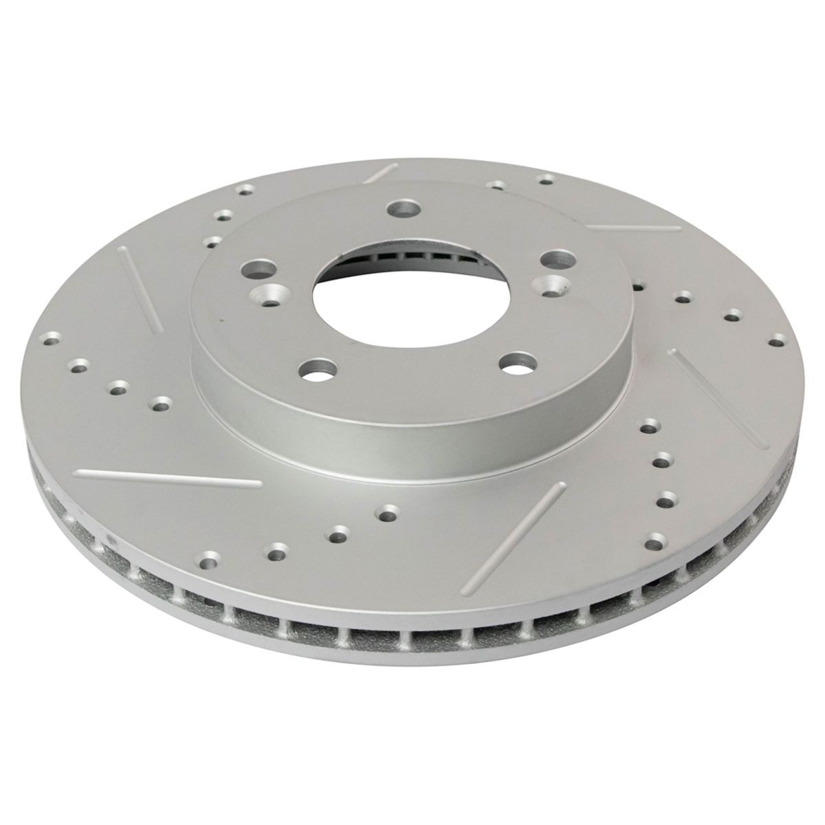 TRQ Front Performance Drilled & Slotted Brake Rotor & Posi Ceramic Pad Kit
