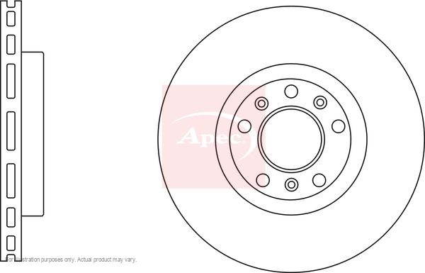 2x APEC Front Brake Discs For CITROËN C4 PICASSO II 1.6 VTi 120 2013- DSK3138