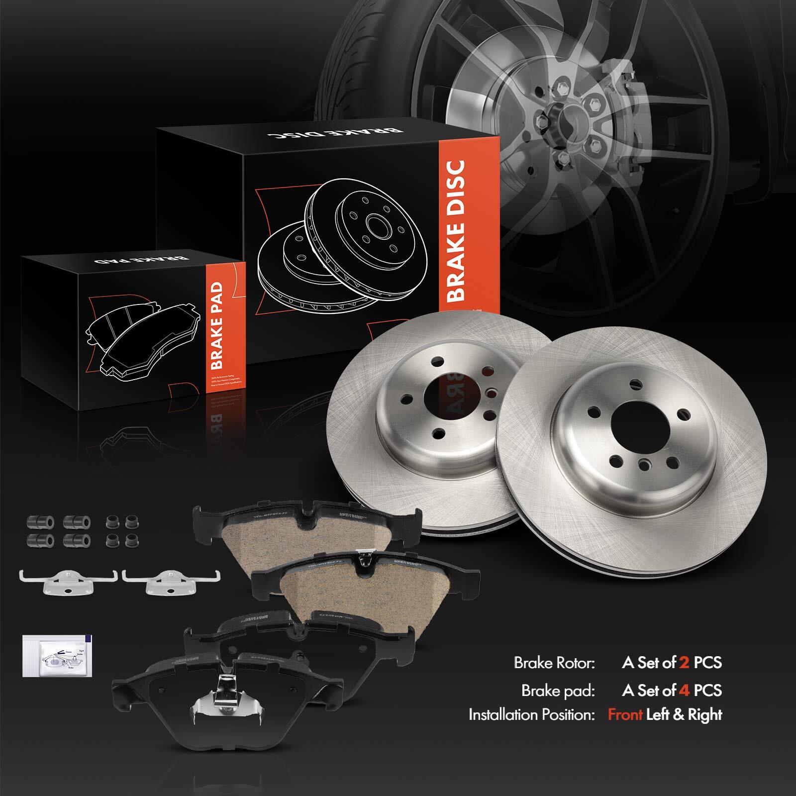 6Pcs Front Disc Rotors & Ceramic Brake Pad for BMW F10 535d 535d xDrive 640i F12
