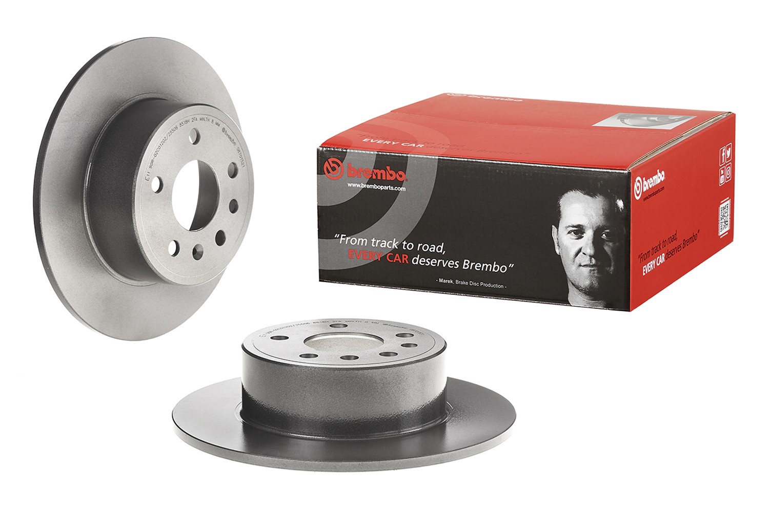 Brembo Rear Left or Right Coated Disc Brake Rotor For Saab 9-3 900 Saturn L300