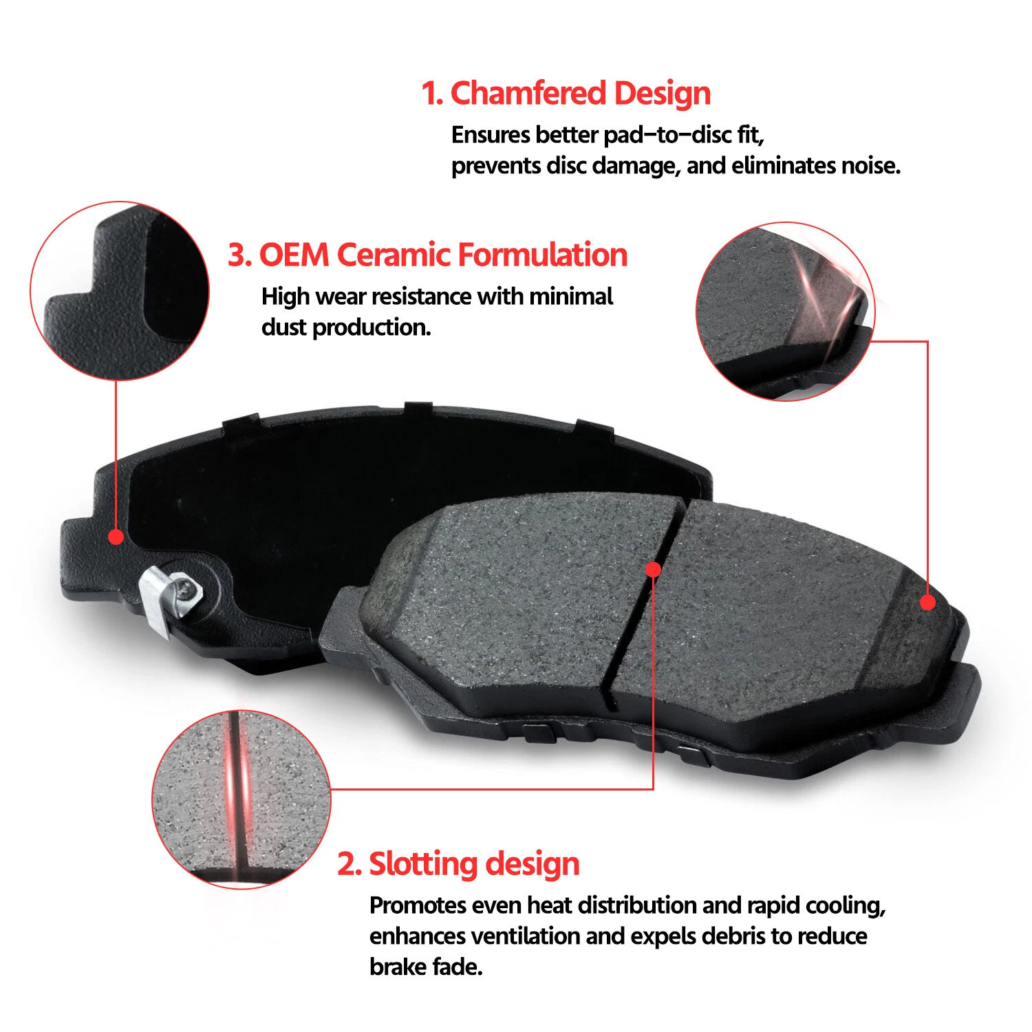 Front & Rear Disc Rotors Ceramic Brake Pads for 2005-2010 2011 2012 2013 Mazda 3